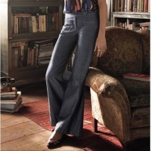Anthropologie Elevenses Fraktur Wide Leg Trousers